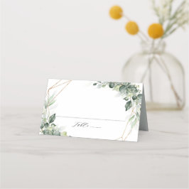 Eukalyptus Greenery Rustic Geometric Wedding Platzkarte