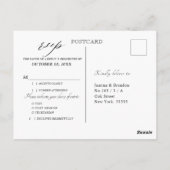 Eukalyptus Greenery Rustic Geometric Wedding RSVP Postkarte (Rückseite)