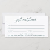 Eukalyptus Greenery Rustic Gift Certificate (Rückseite)