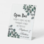 Eukalyptus Greenery Rustic Open Bar Sockelschild (Vorderseite)