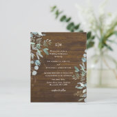 Eukalyptus Greenery Rustic Wedding (Stehend Vorderseite)