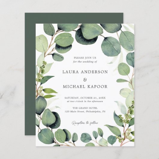 Eukalyptus Greenery Rustic Wedding (Vorne/Hinten)