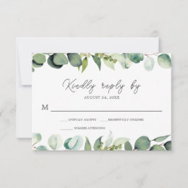 Eukalyptus Greenery Rustic Wedding RSVP