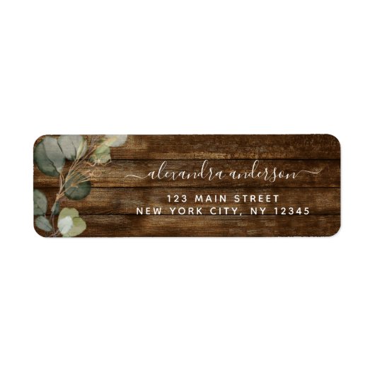 Eukalyptus Greenery Rustic Wood Wedding (Vorne)