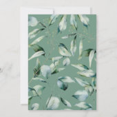 Eukalyptus Greenery Rustikale Botanische Hochzeit Einladung (Rückseite)