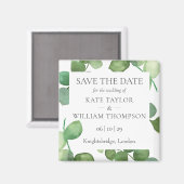 Eukalyptus Greenery Save the Date Magnet (Vorderseite/Rückseite)