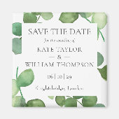Eukalyptus Greenery Save the Date Magnet (Vorne)