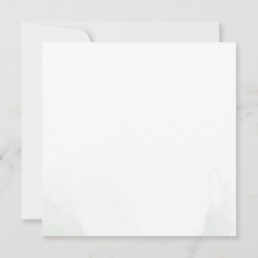 Eukalyptus Greenery Script Botanical Baby Shower Einladung (Rückseite)