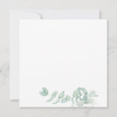 Eukalyptus Greenery Script Botanisches Brautparty Einladung (Rückseite)