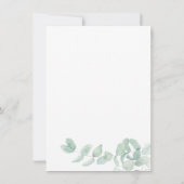 Eukalyptus Greenery Script Botanisches Brautparty Einladung (Rückseite)