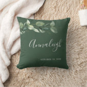 Eukalyptus Greenery Script Botanisches Brautparty Kissen (Decke)
