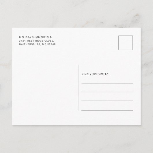 Eukalyptus Greenery Script-Brautparty Einladungspostkarte (Rückseite)