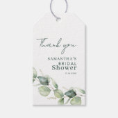 Eukalyptus Greenery Script-Brautparty Geschenkanhänger (Vorderseite)