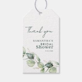 Eukalyptus Greenery Script-Brautparty Geschenkanhänger