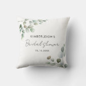Eukalyptus Greenery Script-Brautparty Kissen (Rückseite)