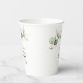 Eukalyptus Greenery Script-Brautparty Pappbecher (Links)
