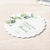 Eukalyptus Greenery Script-Brautparty Untersetzer (angewinkelt)