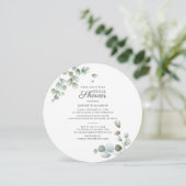 Eukalyptus Greenery Script Foliage Brautparty Einladung (Stehend Vorderseite)