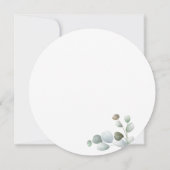Eukalyptus Greenery Script Foliage Brautparty Einladung (Rückseite)