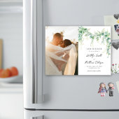 Eukalyptus Greenery Script Modern Save the Date Magneteinladung