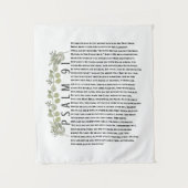 Eukalyptus Greenery Scripture Art Psalm 91 Wandteppich (Vorderseite)