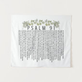 Eukalyptus Greenery Scripture Art Psalm 91 Wandteppich (Vorderseite (Horizontal))