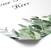 Eukalyptus Greenery Sign Poster (Ecke)