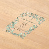 Eukalyptus Greenery Silver Dollar Brautparty Acryleinladungen (Ablage )