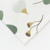 Eukalyptus Greenery Silver Dollar Gum Blüten Fleecedecke (Ecke)
