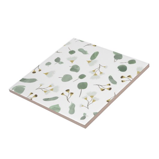 Eukalyptus Greenery Silver Dollar Gum Blüten Fliese (Seite)