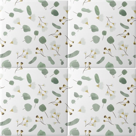 Eukalyptus Greenery Silver Dollar Gum Blüten Fliese