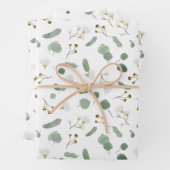 Eukalyptus Greenery Silver Dollar Gum Blüten Geschenkpapier Set (Beispiel)