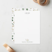 Eukalyptus Greenery Silver Dollar Gum Blüten Mitteilungskarte (Vorderseite/Rückseite Beispiel)