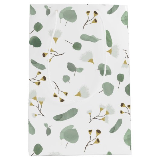 Eukalyptus Greenery Silver Dollar Gum Blüten Mittlere Geschenktüte (Vorderseite)