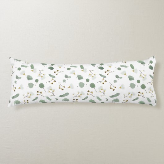 Eukalyptus Greenery Silver Dollar Gum Blüten Seitenschläferkissen (Vorderseite)