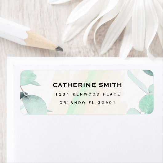 Eukalyptus Greenery Simple and Modern Wedding Labe (Insitu)