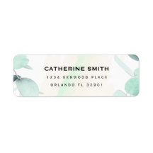 Eukalyptus Greenery Simple and Modern Wedding Labe