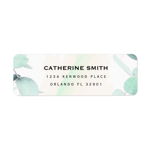 Eukalyptus Greenery Simple and Modern Wedding Labe (Vorne)