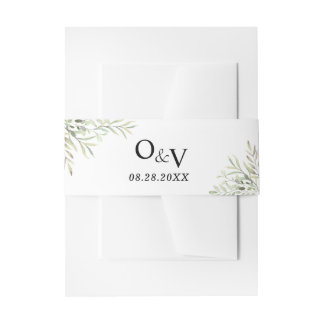 Eukalyptus Greenery Simple Wedding Einladungsbanderole
