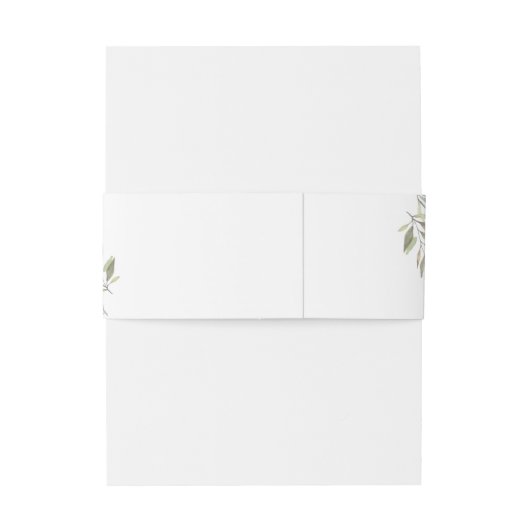 Eukalyptus Greenery Simple Wedding Einladungsbanderole (Rückseitenbeispiel)