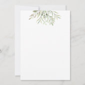 Eukalyptus Greenery Simple Wedding L008 Einladung (Rückseite)