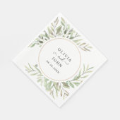 Eukalyptus Greenery Simple Wedding Serviette (Ecke)