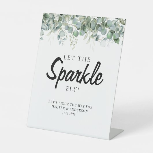 Eukalyptus Greenery Sockelschild (Vorderseite)