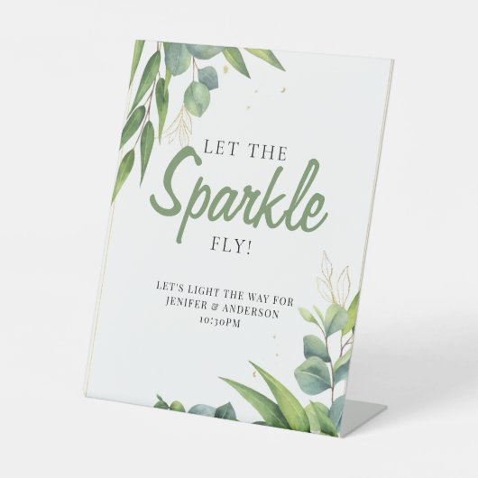 Eukalyptus Greenery Sockelschild (Vorderseite)