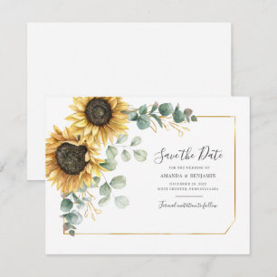 Eukalyptus Greenery Sonnenblume Save the Date
