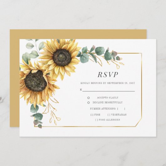 Eukalyptus Greenery Sonnenblumenblume Sukkulent (Vorne/Hinten)