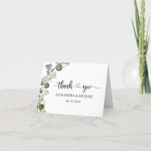 Eukalyptus Greenery Succulent Elegant Vielen Dank Dankeskarte