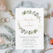 Eukalyptus Greenery Succulent Elegant Wedding Einladung