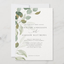 Eukalyptus Greenery Succulent Elegant Wedding Invi Einladung