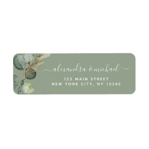 Eukalyptus Greenery Succulent Elegant Wedding Labe